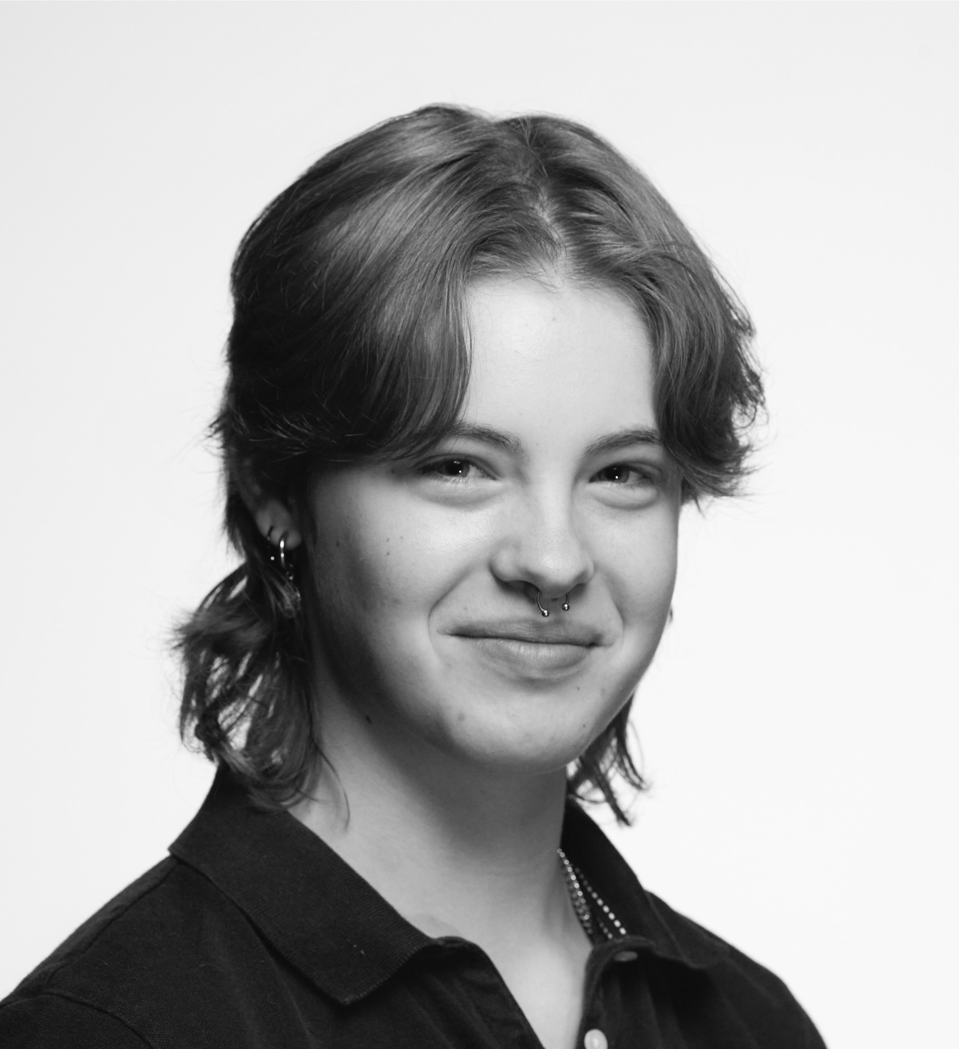 Headshot of Harper, Black and White