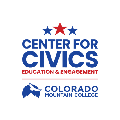 Logo for the Center for Civics Education and Engagement at Colorado Mountain College Is Depicted