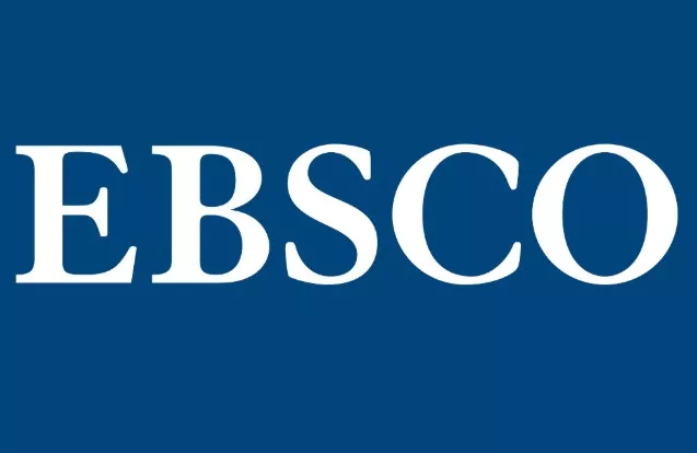 Logo for EBSCO with text reading EBSCO
